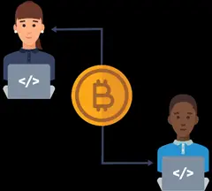 Crypto, electronically transferring value.